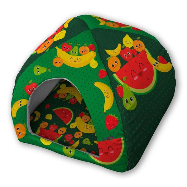 Imagem de Toquinha Pet Cama Iglu Frutinhas Verde