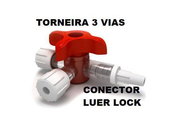 Imagem de Torneira 3 Vias - Three Way Luer Lock Vermelha Descarpack CX 50 Und.