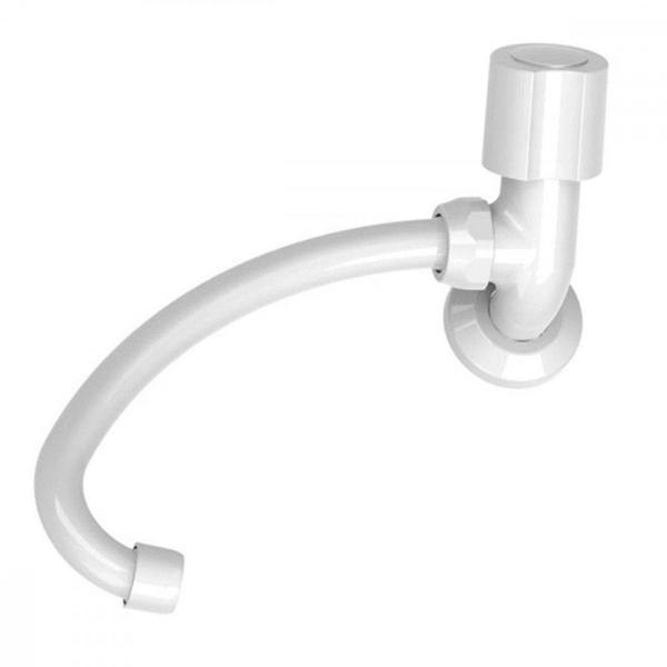 Torneira Abs Bica Movel Parede Valeplast Branca Veneza 47.017 Imagem de Torneira Abs Bica Movel Parede Valeplast Branca Veneza 47.017