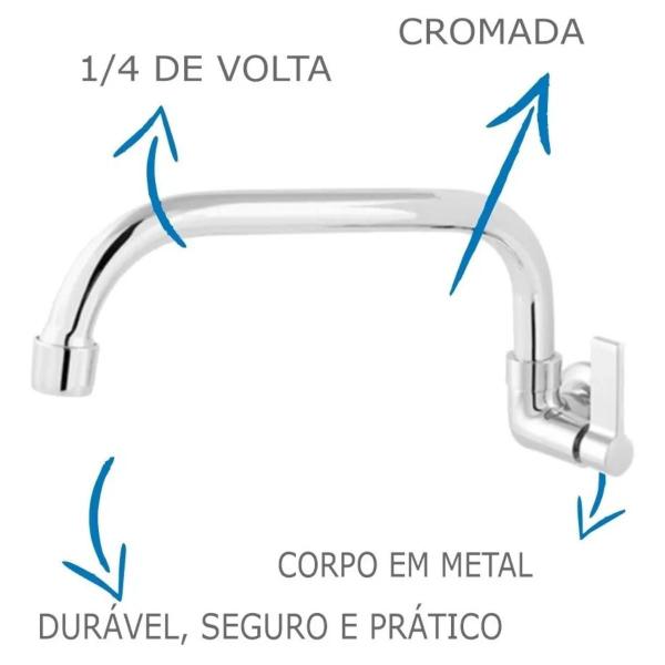 Imagem de Torneira abs cromada giratória alavanca 