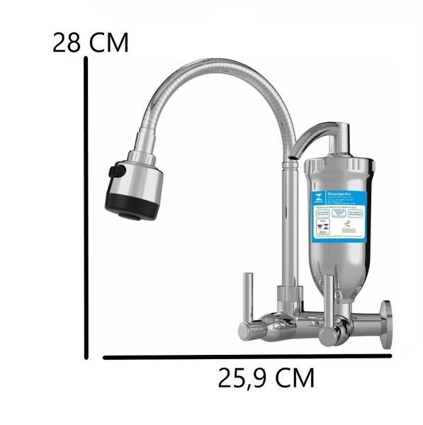 Imagem de Torneira Abs Filtro Cozinha 1/4 De Volta Gourmet  2167 C70 Cromado