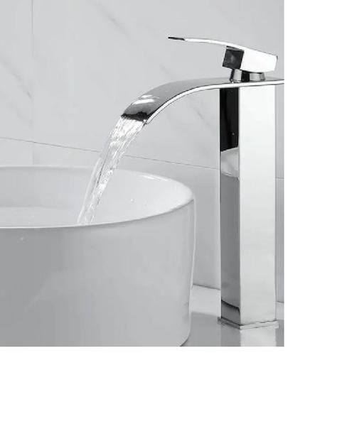 Imagem de Torneira Alta Cascata Monocomando Misturador Luxo Banheiro Lavabo