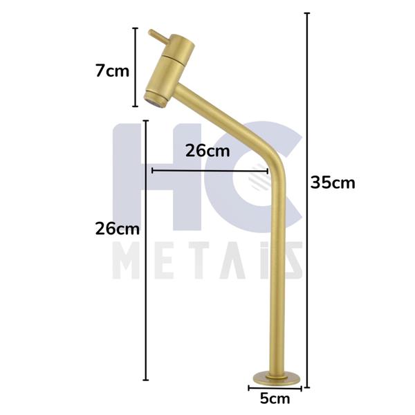 Imagem de Torneira Bancada Slim Flex Bica Alta 45 Banheiro