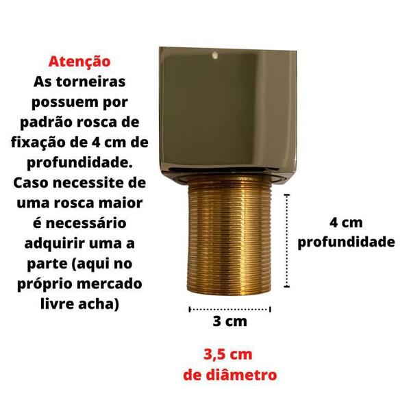 Imagem de Torneira Banheiro Cascata Lavabo Monocomando Rose Gold Alta