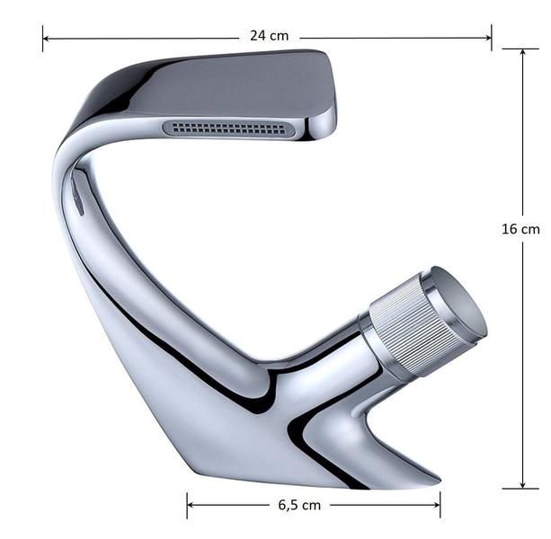 Imagem de Torneira Banheiro Cascata Monocomando Luxo Cromada