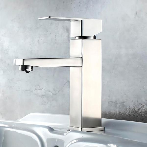 Imagem de Torneira Banheiro Inox Lavabo Misturador Monocomando Luxo