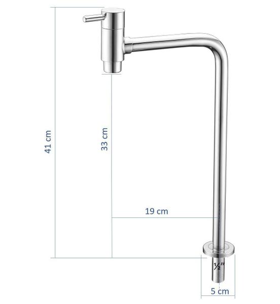 Imagem de Torneira Banheiro/Lavabo Design Longa 33 Cm Mesa Doan Aa07