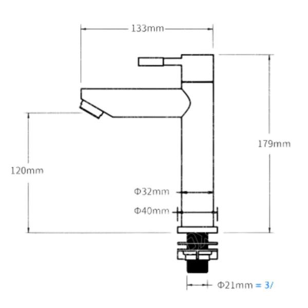 Torneira Banheiro Lavabo Inox 304 Preto Baixa 1/4 Volta Fosc - Techinox Imagem de Torneira Banheiro Lavabo Inox 304 Preto Baixa 1/4 Volta Fosc