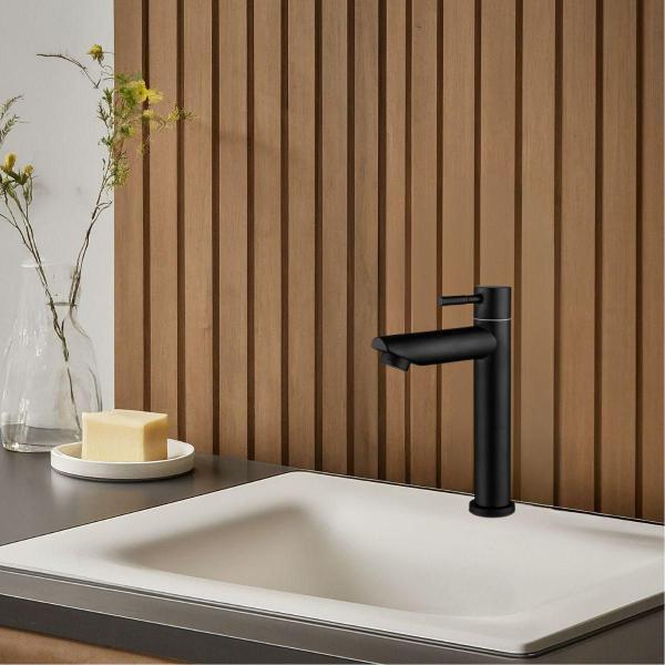 Torneira Banheiro Lavabo Inox 304 Preto Baixa 1/4 Volta Fosc - Techinox Imagem de Torneira Banheiro Lavabo Inox 304 Preto Baixa 1/4 Volta Fosc