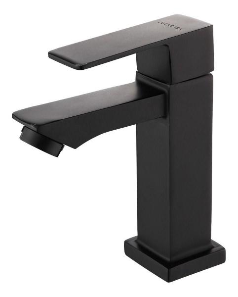 Imagem de Torneira Banheiro Lavabo Luxo Metal Preta Black Bica Baixa