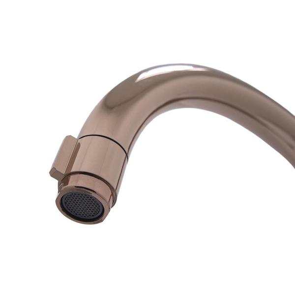 Torneira Banheiro Lavatório Bancada Slim Tube Alta Rose Gold - Shophidraulica Imagem de Torneira Banheiro Lavatório Bancada Slim Tube Alta Rose Gold