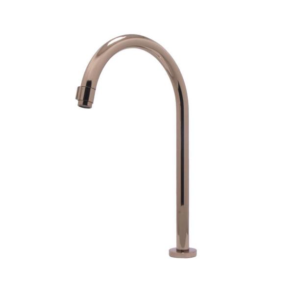 Torneira Banheiro Lavatório Bancada Slim Tube Alta Rose Gold - Shophidraulica Imagem de Torneira Banheiro Lavatório Bancada Slim Tube Alta Rose Gold