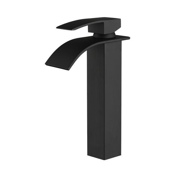 Torneira Banheiro Lavatório Monocomando Longa Cascata Preta ME12B Doan Imagem de Torneira Banheiro Lavatório Monocomando Longa Cascata Preta ME12B Doan