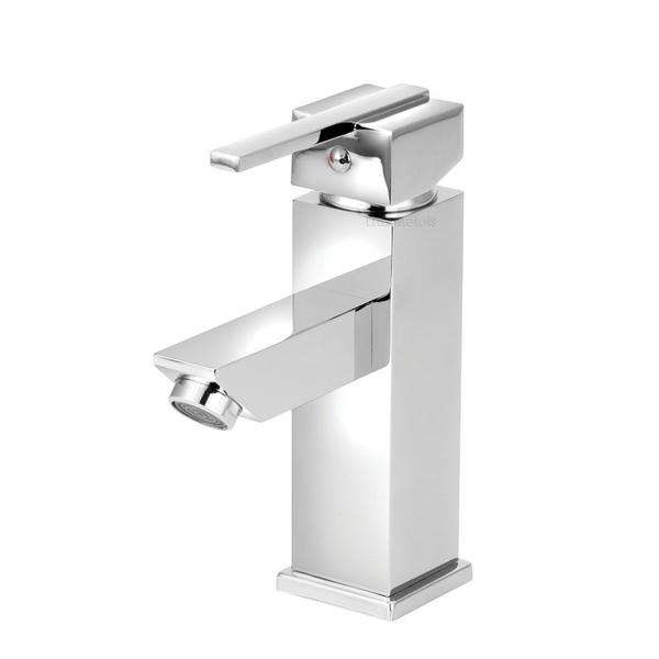 Torneira Banheiro Lavatório Monocomando Quadrado Luxo - Modelar Imagem de Torneira Banheiro Lavatório Monocomando Quadrado Luxo