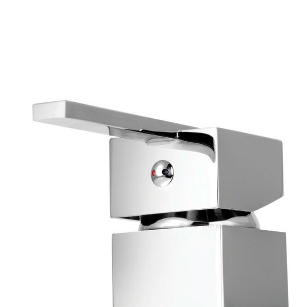 Torneira Banheiro Lavatório Monocomando Quadrado Luxo - Modelar Imagem de Torneira Banheiro Lavatório Monocomando Quadrado Luxo