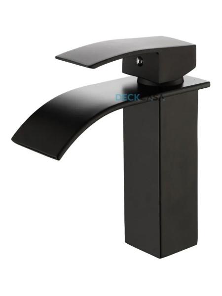 Imagem de Torneira Banheiro Monocomando Black Matte Cascata Bica Baixa - Deck Casa