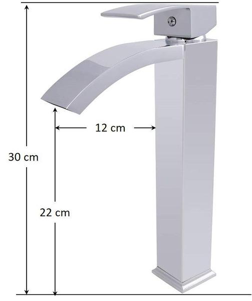 Imagem de Torneira Banheiro Monocomando Cascata Bica Alta Luxo