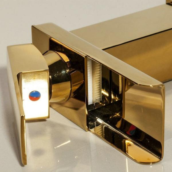Imagem de Torneira Banheiro Pia Monocomando Dourado Gold Moderno