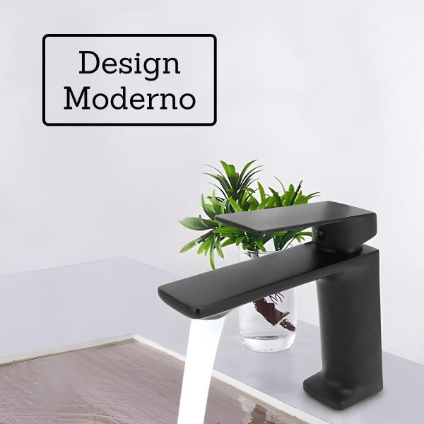 Imagem de Torneira Banheiro Preto Fosco Lavabo Moderna Gourmet Luxo