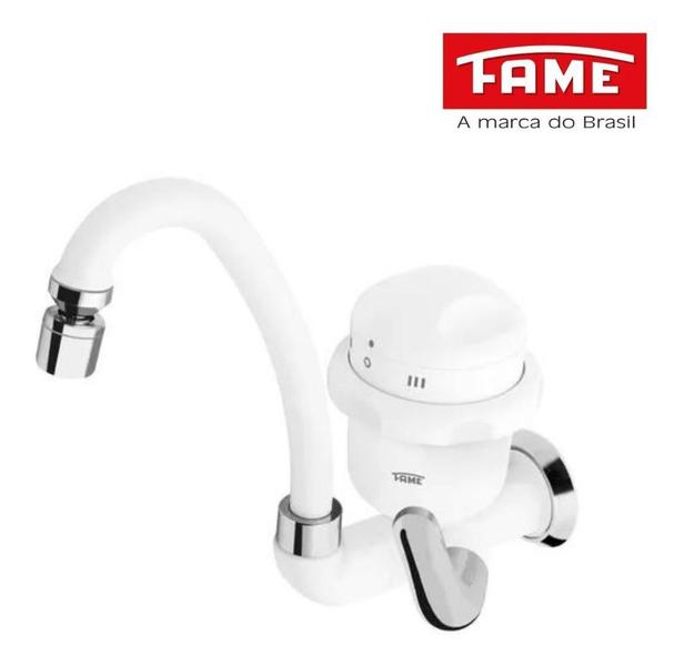 Torneira Bica Alta 220V 5400W - Fame Imagem de Torneira Bica Alta 220V 5400W - Fame