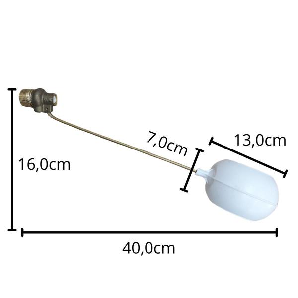 Imagem de Torneira Boia Pressao Corpo Metal Para Caixa D Água 3/4