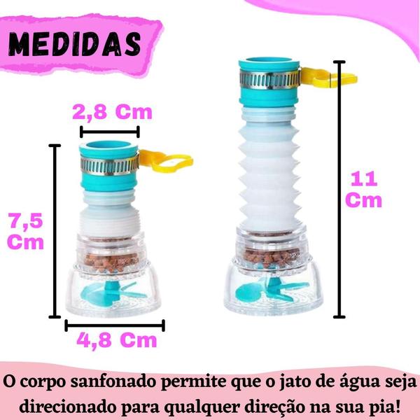 Imagem de Torneira Chuveirinho Estensor Filtro Economiza Agua Hélice