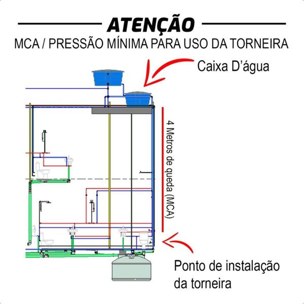 Imagem de Torneira Com Filtro Cozinha Parede Gourmet +4 Refil Extra