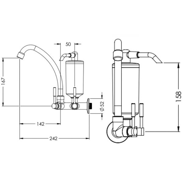 Imagem de Torneira com Filtro para Cozinha ABS Stilo 1/4 de Volta C31 Cromada - ESTEVES