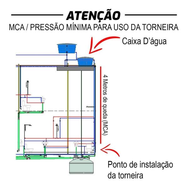 Imagem de Torneira Com Filtro Parede Cozinha Gourmet + 1 Refil Extra