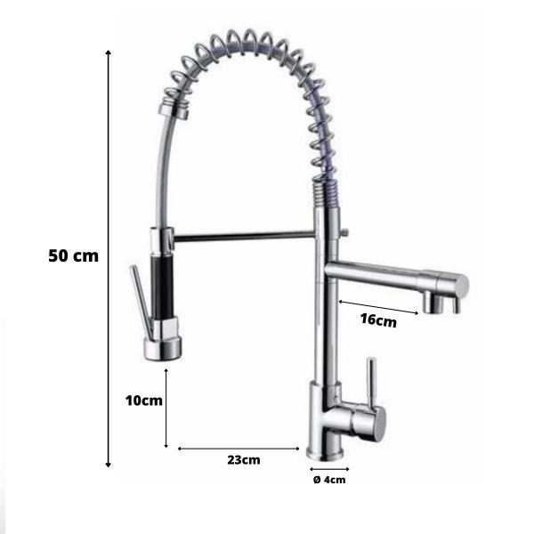 Imagem de Torneira com misturador monocomando gourmet cromado luxo