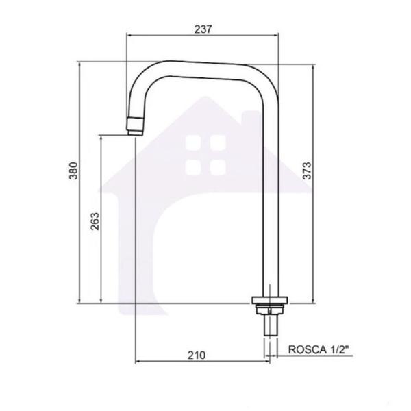 Imagem de Torneira Cozinha Bica Alta Black Inox Bancada Luxo