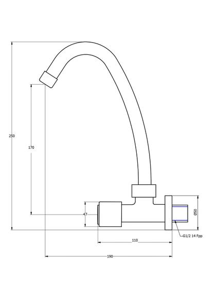 Torneira Cozinha De Parede Bica Móvel C41Soft Forusi Imagem de Torneira Cozinha De Parede Bica Móvel C41Soft Forusi