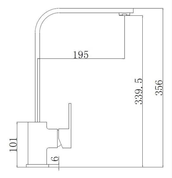 Imagem de Torneira Cozinha Monocomando Mesa Linha Square Me14 Doan