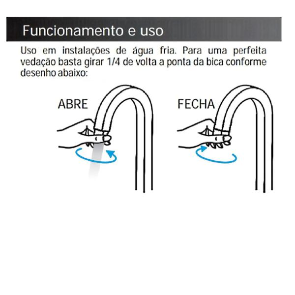 Imagem de Torneira Cuba Banheiro Lavatório Easy Link 90 Reta Titanium