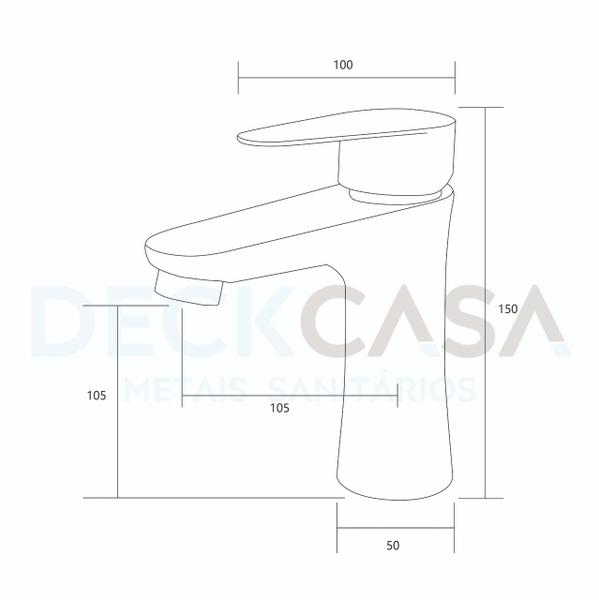 Imagem de Torneira de banheiro lavabo bica redonda design moderno