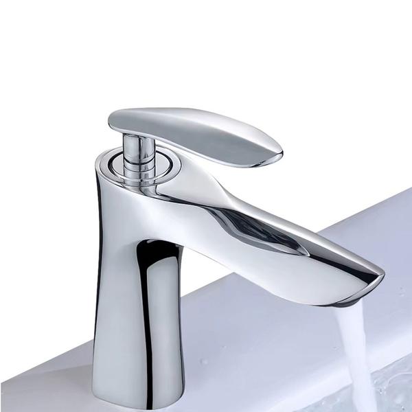 Imagem de Torneira de Banheiro Lavabo Lavatório Luxo Misturador Monocomando Bica Baixa Inox