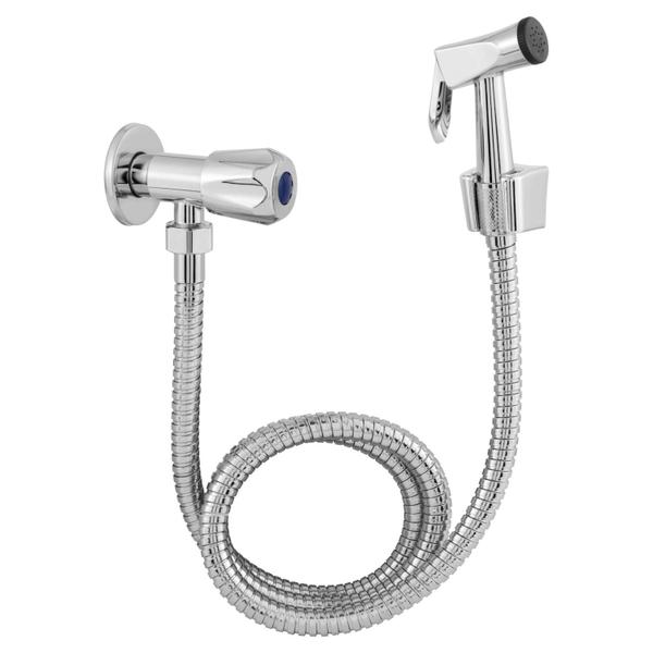 Imagem de Torneira de Banheiro Lavatório bancada Metal  & Inox 1198 + Ducha Higiênica completa com chuveirinho metal para banheiro