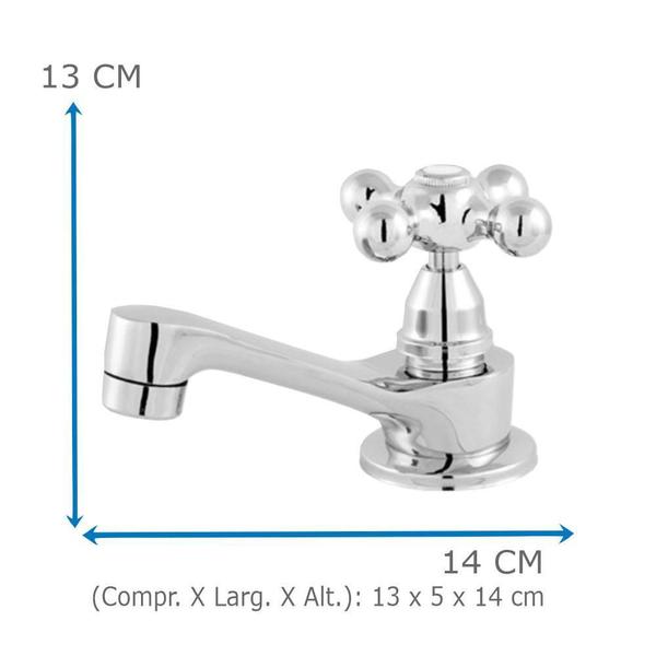 Imagem de Torneira De Banheiro Oliveira 1194 C-33 Em Metal 1/4 Fixa