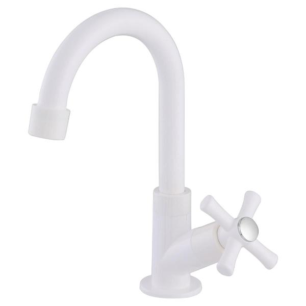 Torneira De Banheiro Para Lavatório Mesa 1/4 Volta Na Cor Branca C31 - Caman Acabamentos Imagem de Torneira De Banheiro Para Lavatório Mesa 1/4 Volta Na Cor Branca C31