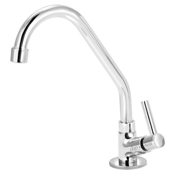 Imagem de Torneira De Cozinha Mesa Metal Bica Movel Luxo 1/4V