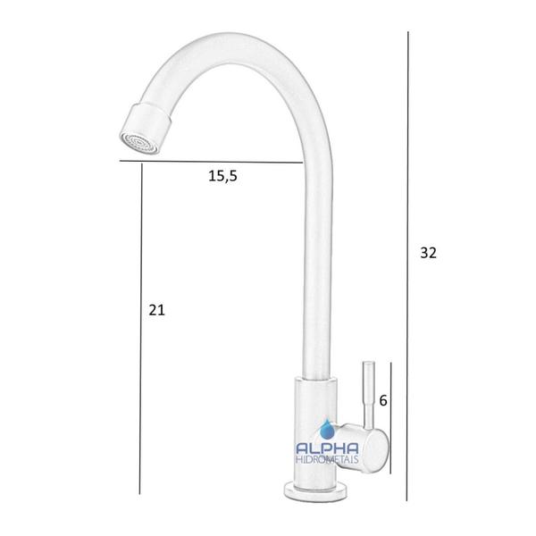 Imagem de Torneira De Cozinha Monocomando Gourmet 1/4 v Preta 1012