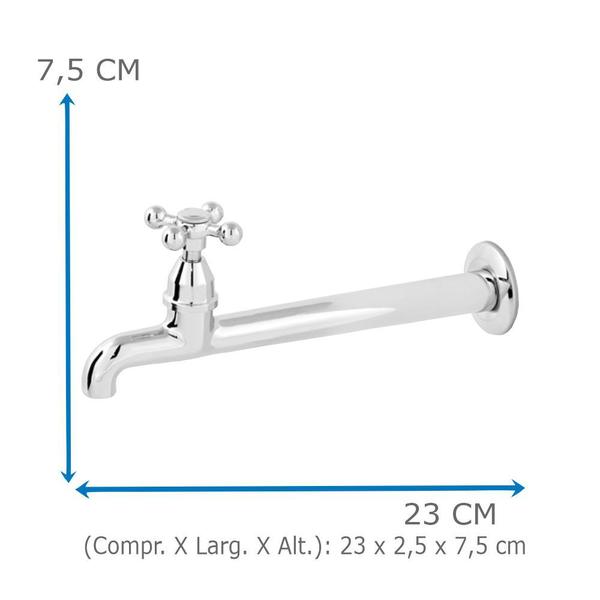 Imagem de Torneira De Cozinha Oliveira 1159 C-33 De Parede Fixa Comum 1/4 De Volta