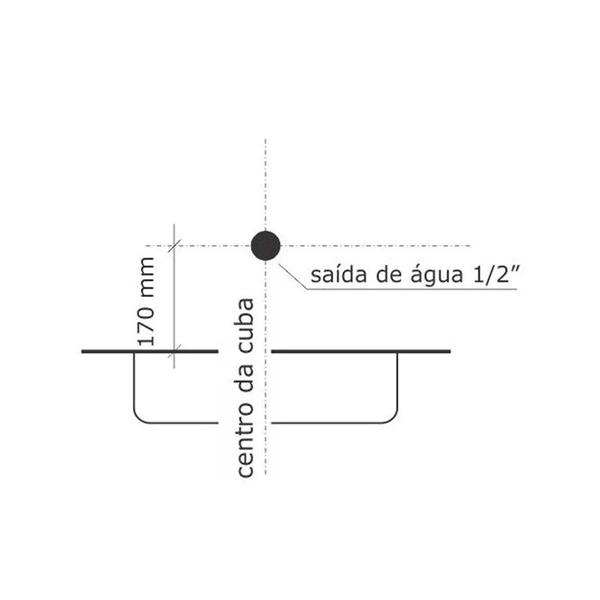 Imagem de Torneira de Cozinha Parede 1169 AQUARIUS FABRIMAR  