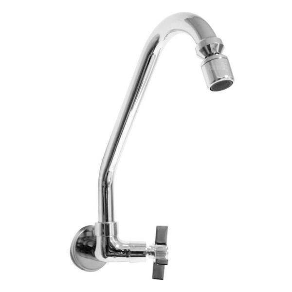 Torneira de Cozinha Parede Bica Móvel Alavanca em X Tubo J 3322 - Império das Torneiras Imagem de Torneira de Cozinha Parede Bica Móvel Alavanca em X Tubo J 3322
