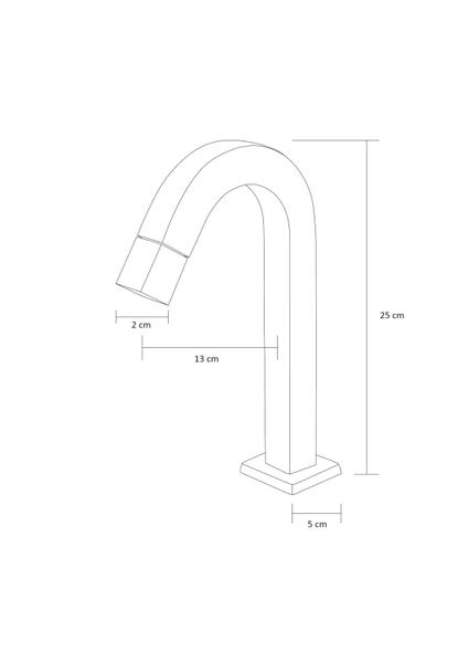 Imagem de Torneira de cuba Lavatório Banheiro Lavabo Slim Tube Premium Quadrada Baixa Preto Fosco 1/4v PMX