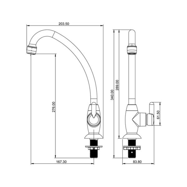 Imagem de Torneira de Mesa Lorenzetti 1167 F 31 PVC Branca