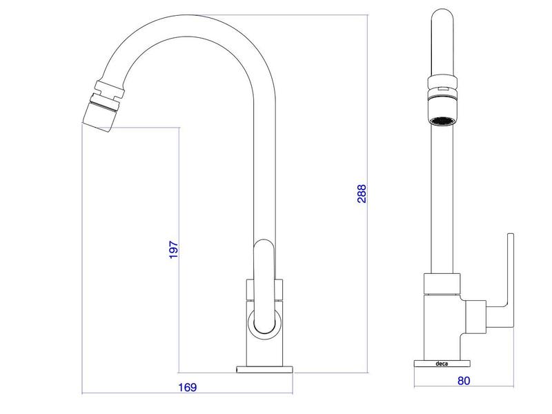 Imagem de Torneira de Mesa Para Cozinha Flex Plus Deca 1167.C21