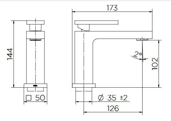 Imagem de Torneira de Mesa para Lavatório New Edge Bica Baixa Cromado - Docol