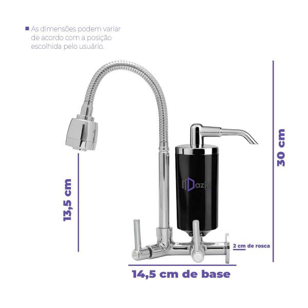 Imagem de Torneira De Metal Com Filtro Cozinha Parede Gourmet Slim Tik