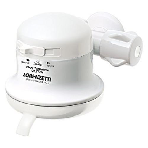Torneira De Parede Elétrica Lorenzetti Para Cozinha Maxi Ultra 3 Temperaturas ABS 5500W 220V Cor Branco Imagem de Torneira De Parede Elétrica Lorenzetti Para Cozinha Maxi Ultra 3 Temperaturas ABS 5500W 220V Cor Branco